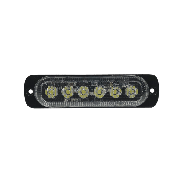 Luz direccional con 6 LEDS, color claro, 12-24 Vcc