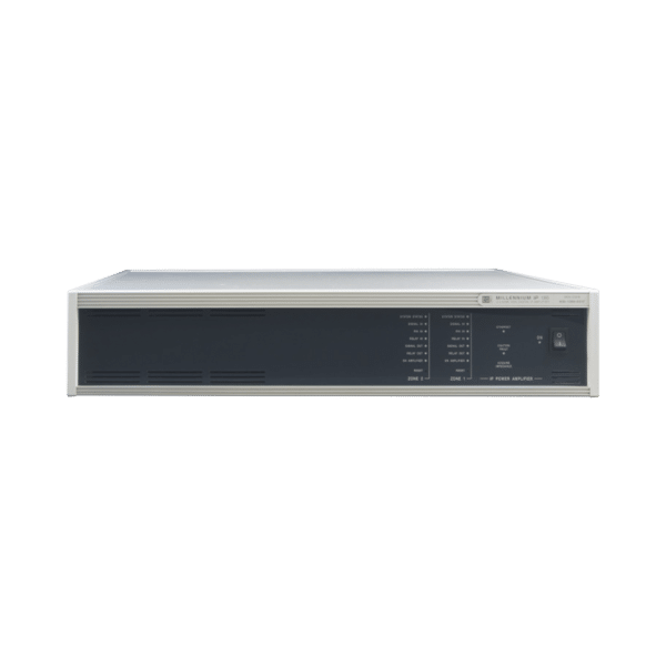 ETAPA DE POTENCIA DIGITAL 2x500W 100V  MILLENNIUM IP CON CONECTIVIDAD IP LAN, SUPERVISON, CALIDAD DE SONIDO HQ PARA 2 ZONAS, EN FORMATO RACK 2U