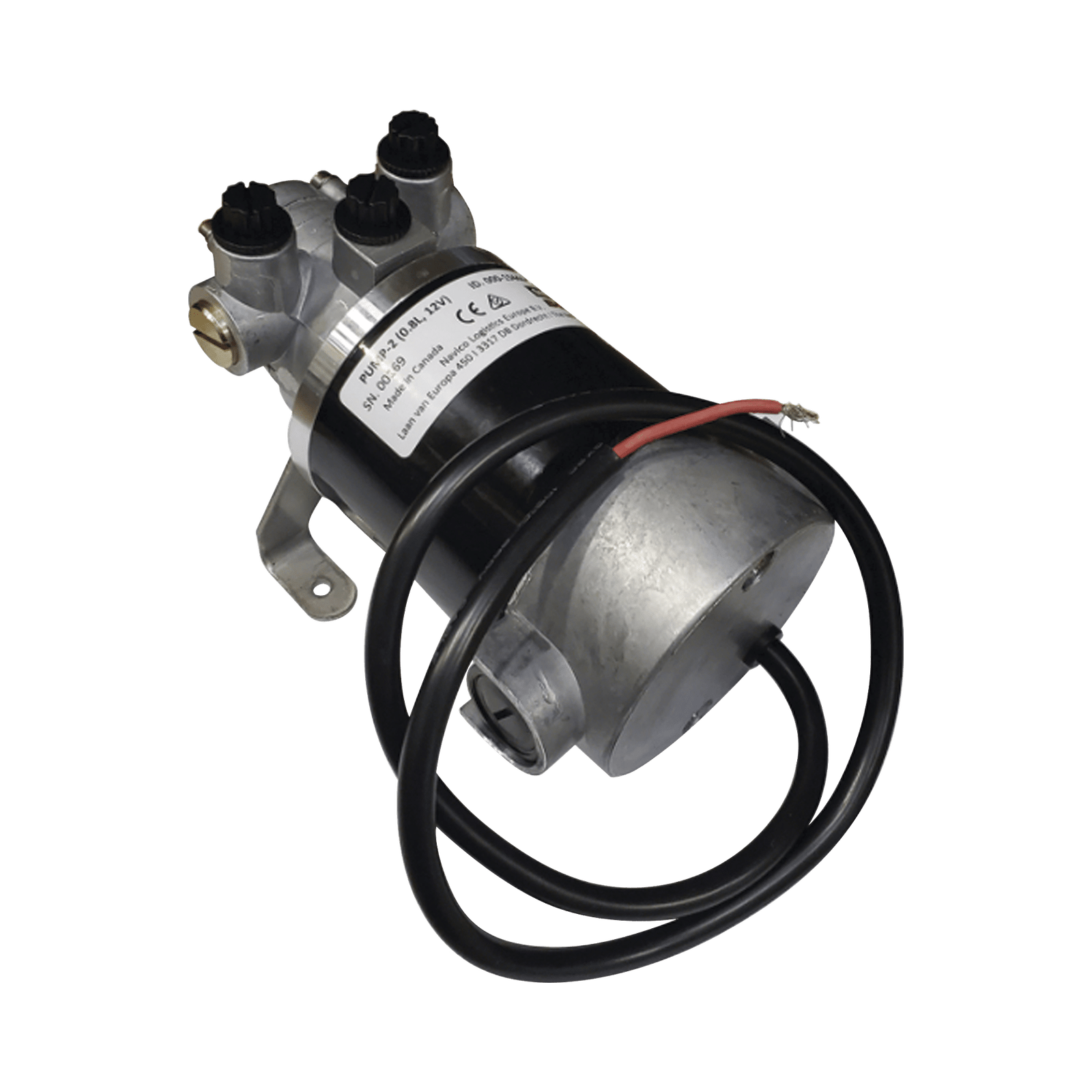 Bomba Hidráulica Reversible PUMP-2 / 12V DC / Flujo 0.8L (49 cu.in) por Minuto / Para Cilindros de 80 cc - 250 cc (4.9 - 15.2 cu.in) / Conexiones O-Ring Boss (ORB) / Incluye 3 Accesorios ORB-5 a 9/16 UNF / Compatible con SteadySteer