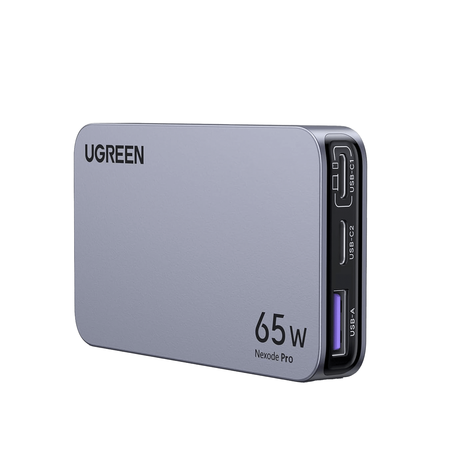 Cargador Ultra Slim 65W Nexode Pro| Diseño de Pared Plano | 3 Puertos de Carga Rápida | 2 USB-C | 1 USB-A | Tecnología GaNInfinity | PD3.1 de 65W / QC4.0 | Tecnología de Protección Térmica | Optimiza la Carga | Ca