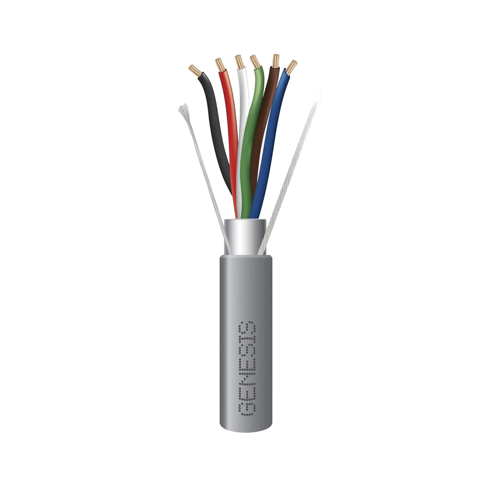Bobina de 152 Metros de Cable / 6 x 22 AWG BLINDADO / Riser / Color Gris / Para Aplicaciones de Audio, Seguridad y Control