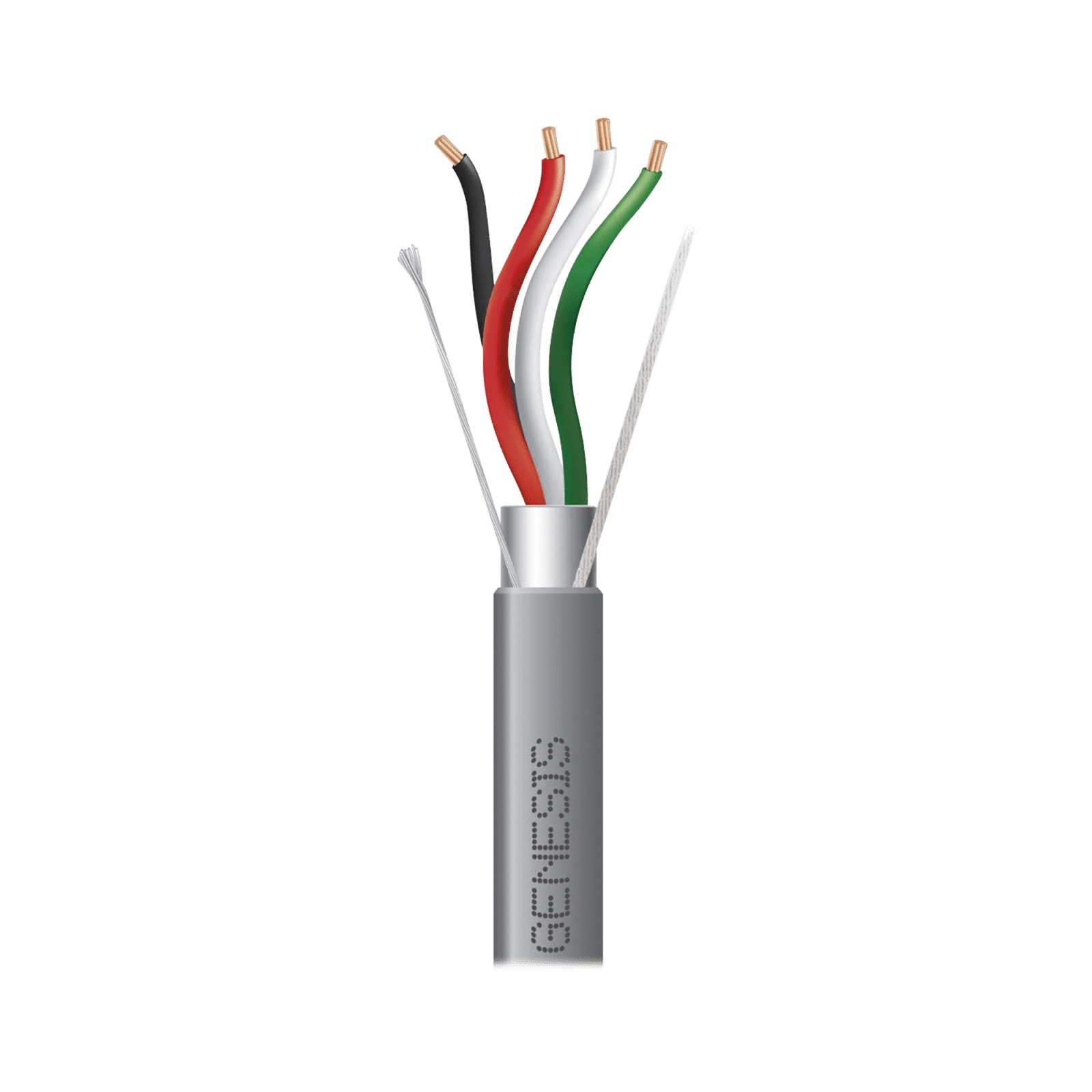 Carrete de 305 Metros / Cable 4 x 18 AWG / Color Gris / Blindado / Riser / Aplicaciones de Audio Control de Acceso y Automatización