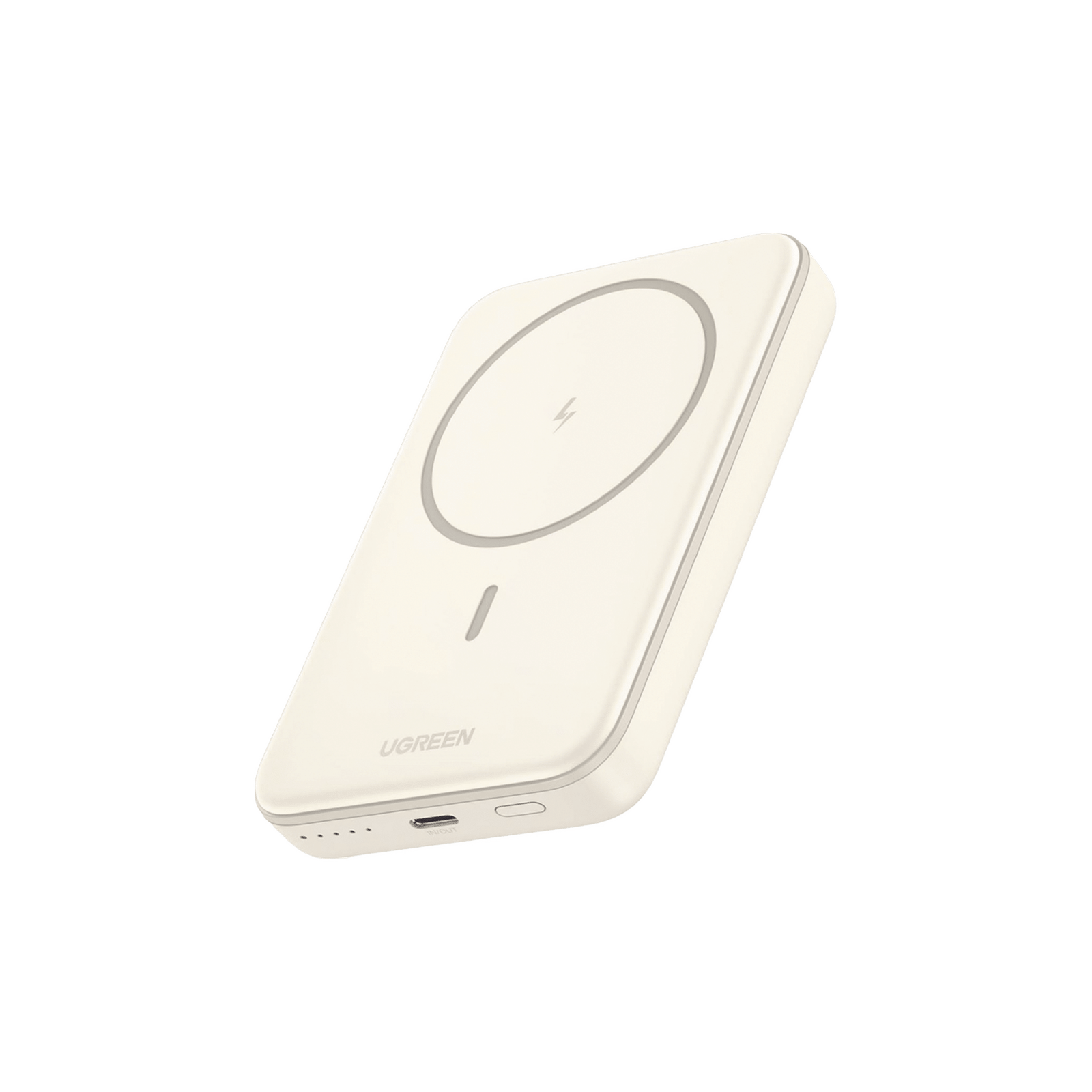 Power Bank MagSafe de 10000mAh | 20W | Carga Inalámbrica y por Cable USB-C | Sistema de Protección Inteligente | Tecnología de Carga Rápida | Ultra Delgado | Ultra ligero | Compatible con iPhone 15/14/13/12 | Color Beige.