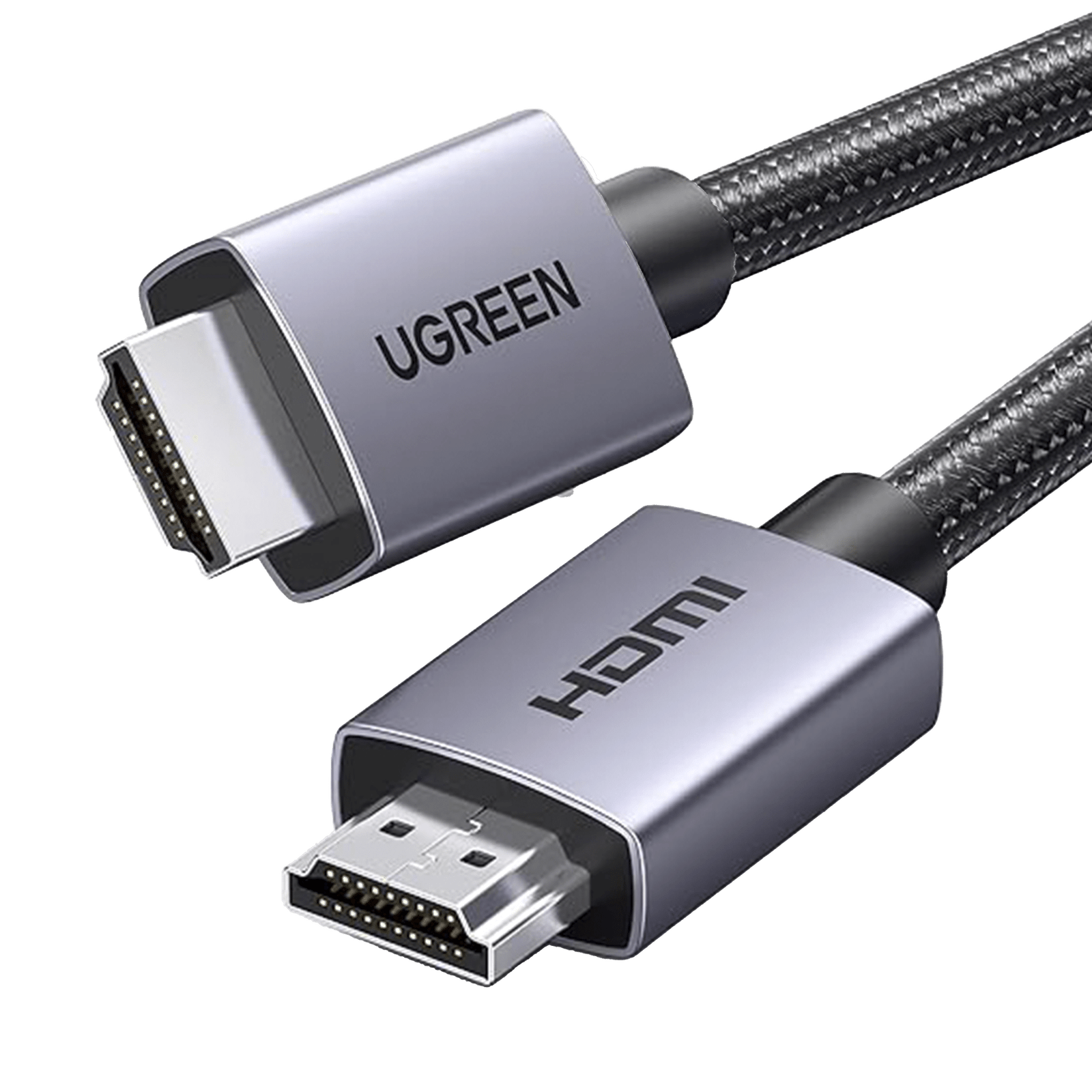 Cable HDMI 2.0 de Nylon Trenzado | 2 metros | 4K@60Hz | ARC | Dolby ATMOS | True HD | DTS HD | HDR | 3D Inversivo | 3 modos de Visualización | 3 Capas de Protección + 4 de Blindaje | Niquelado | Carcasa de Aluminio.