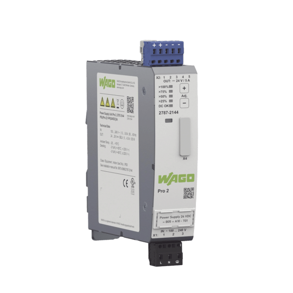 Fuente de alimentación; Pro 2; monofásico; Tensión de salida 24V DC; Corriente de salida 5A; TopBoost + PowerBoost; capacidad de comunicación
