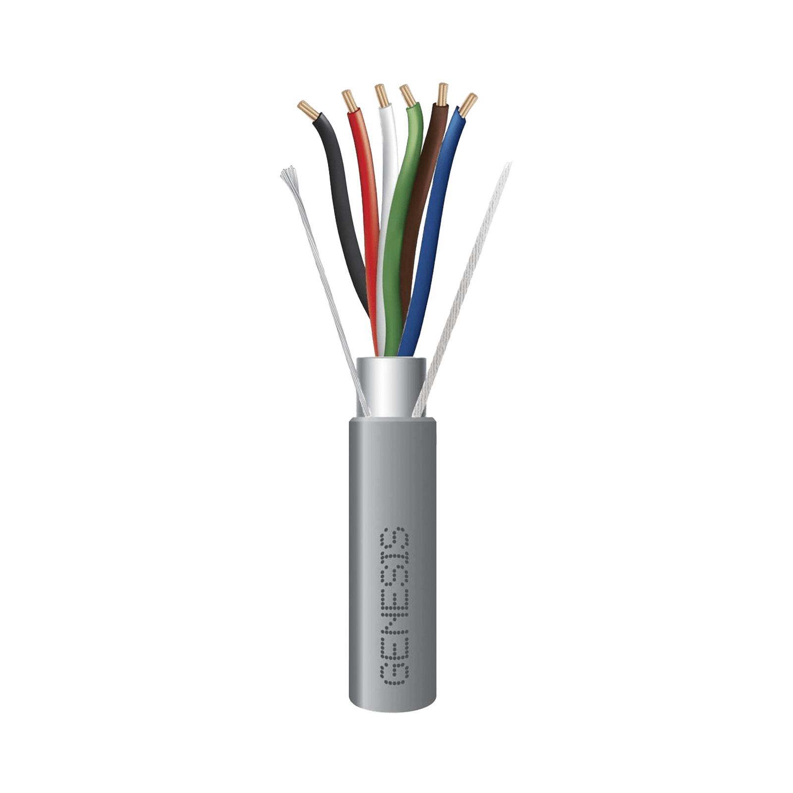 Bobina de 305 Metros de Cable 6 x 22 AWG / Blindado / Plenum de Color Gris / Aplicaciones de Audio, Seguridad y Control