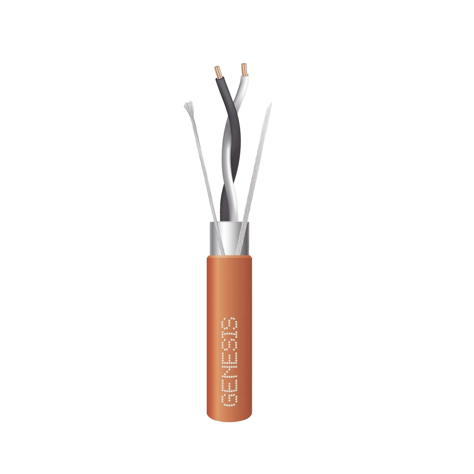 Carrete de 305 Metros / Cable 2 x 18 AWG / Color Naranja / Blindado / Plenum / Trenzado para Aplicaciones de Transmisión de Datos a Alta Velocidad para Automatización, EIA-485, BACnet y otros Sistemas de Comunicación