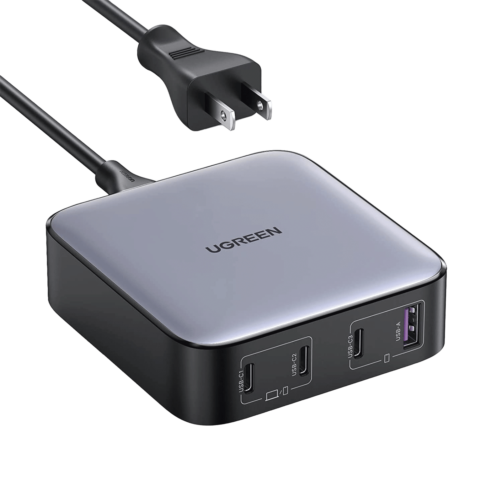 Cargador de Escritorio de 100W | 4 Puertos de Carga Rápida | 3 USB-C | 1 USB-A | Tecnología GaN II +SIC | Power Delivery 3.0 | Quick Charge 4.0 | Chip Confiable y Carga Inteligente | Optimiza la Experiencia de Carga