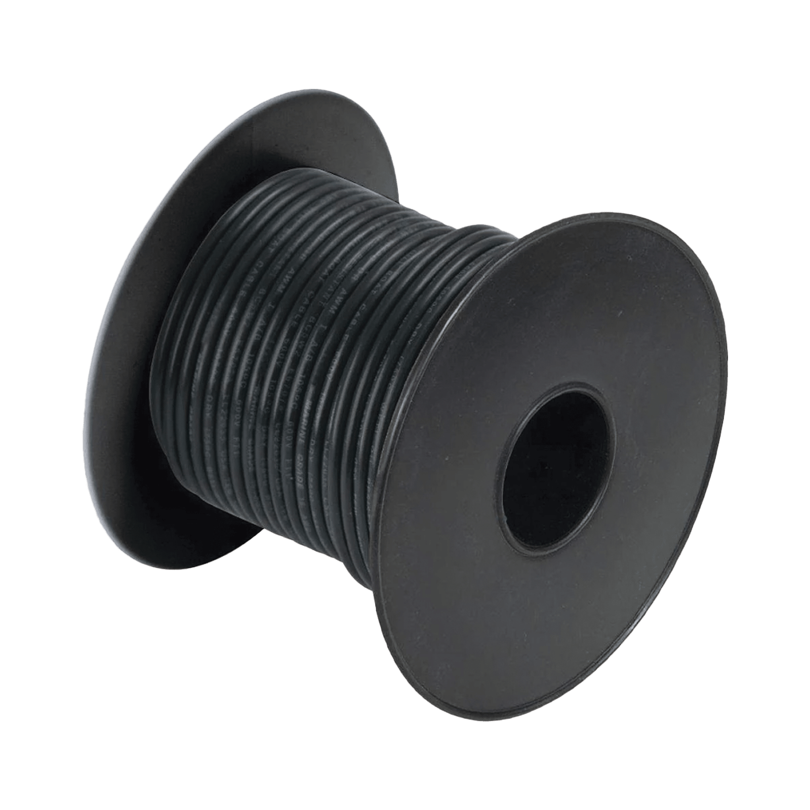 Rollo de cable grado marino calibre 14 en color negro de 100 pies (30.48 m).