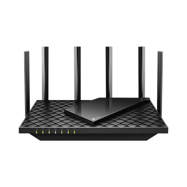 Router WiFi 6 Doble Banda / AX5400 MU-MIMO 4X4 y OFDMA / 1 puerto WAN 10/100/1000 Mbps / 4 puertos LAN 10/100/1000 Mbps / 1 puerto USB 3.0 /  6 potentes antenas / Administración App (Tether) o Página web / Protección HomeShield