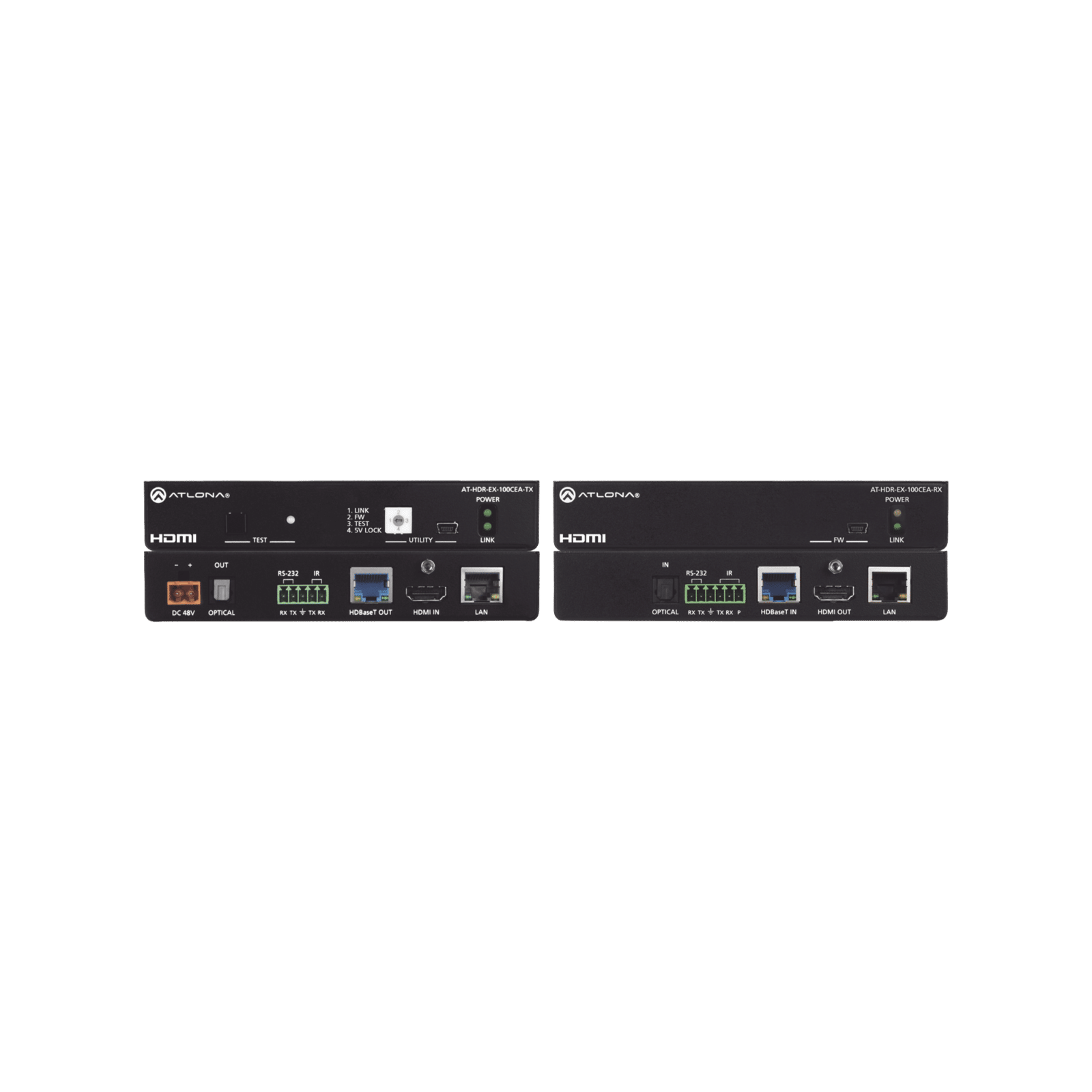Extensor 4K HDR HDMI Más de 100 M HDBaseT TX/RX con Ethernet, control, PoE y retorno de audio