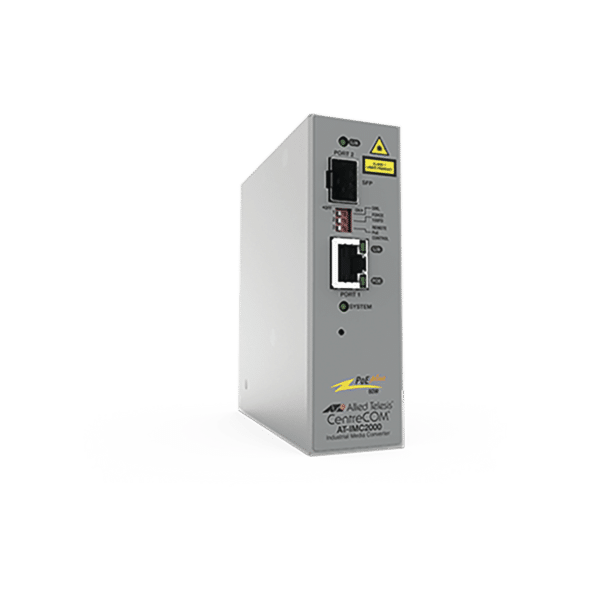 Convertidor de medios industrial PoE+ de 10/100/1000 RJ45 Gigabit - 100X/1000X SFP