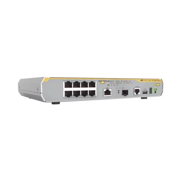 Switch L3, 8x 10/100/1000 Mbps RJ45, 1x 1/2.5/5/10G, 1x SFP+ 10G, sin ventilador