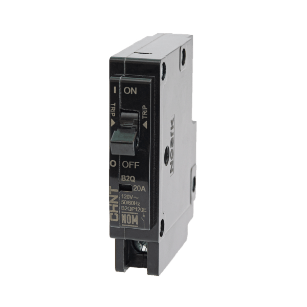 Interruptor Termomagnético Enchufable, Serie: B2Q, 1P, 20A, 120/240V (SKU:1002263)