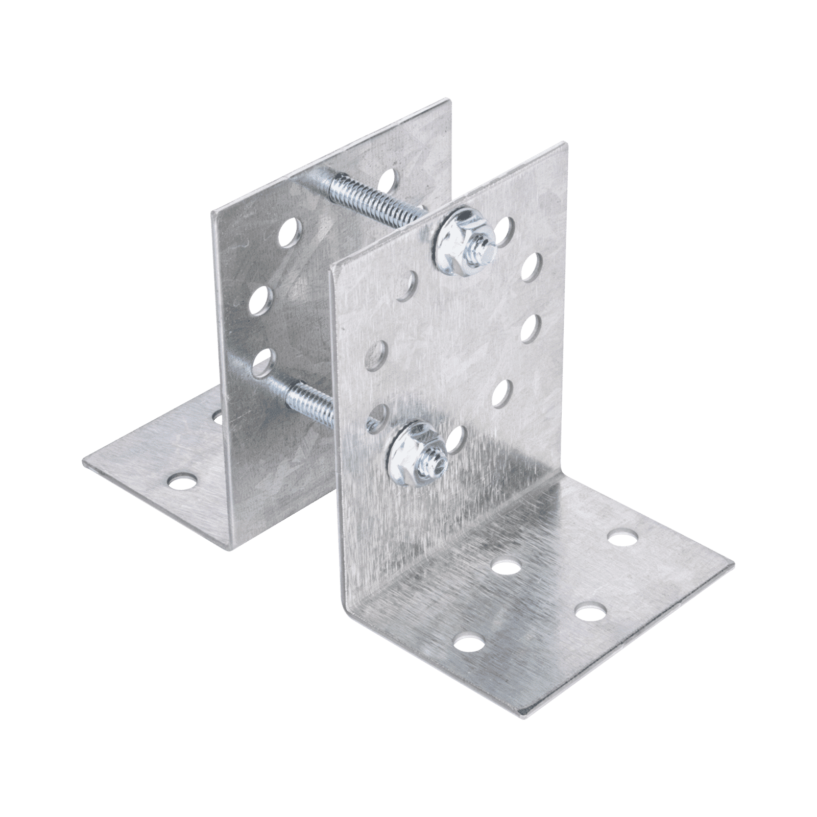 Base Multiposición para postes de paso o esquina en cercos electricos 100% Acero galvanizado.