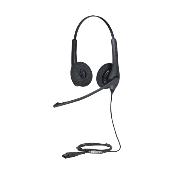 Jabra Biz 1500 Duo, auricular profesional con cancelación de ruido, ideal para contact center con conexión QD (1519-0157)