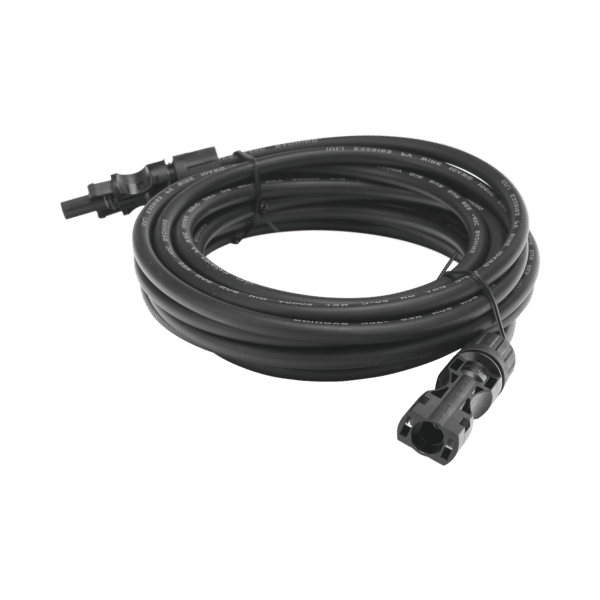 Cable Fotovoltaico 2.5 m, Negro, Calibre 10 AWG con Terminales MC4 en Ambos Extremos