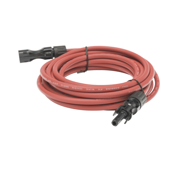 Cable Fotovoltaico, 2.5 m, Rojo, Calibre 10 AWG con Terminal MC4-M en Ambos Extremos