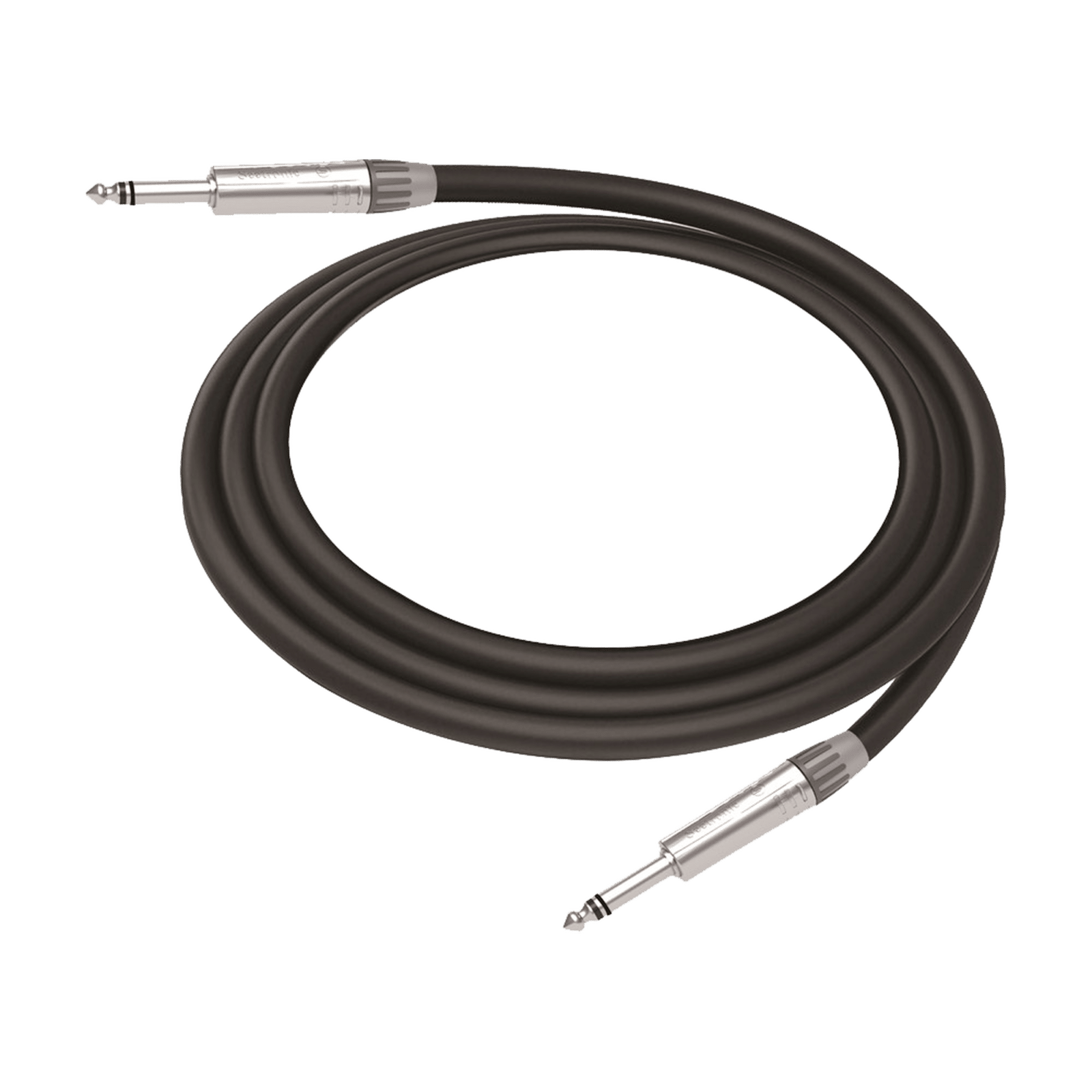 Cable de Audio | Plug 1/4 in a Plug 1/4 in Stereo | Carcasa Cromada | Conectores Seetronic | Longitud 5m