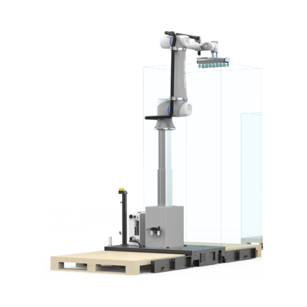 Estacion Con Brazo Robotico Telescopico Colaborativo Especializado Para Procesos  De Palletizado Altura Maxima 2100mm