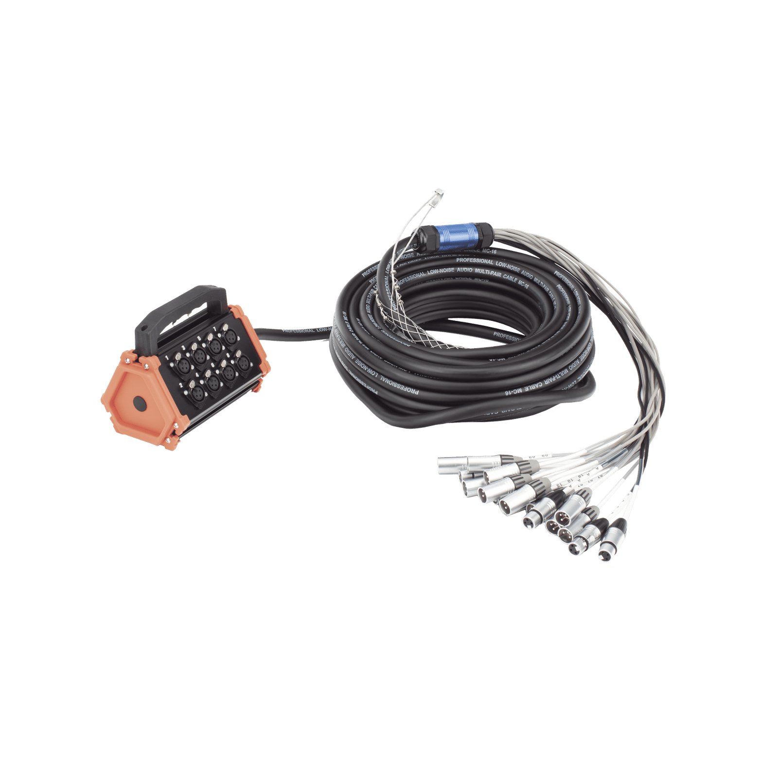 Stagebox, 12+4 canales, 4 extremos son SCMM3, los otros 12 extremos son SCMF3.