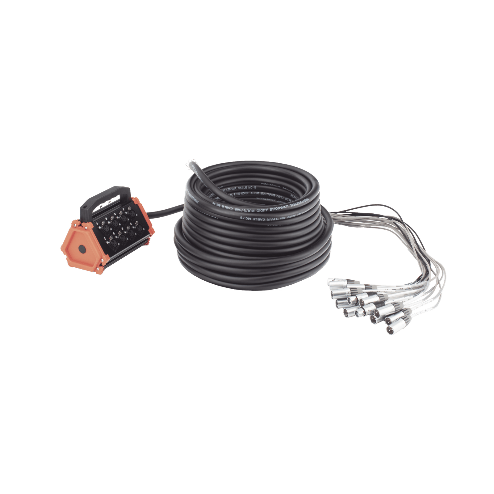 Stagebox, 12+4 canales, 4 extremos son SCMM3, los otros 12 extremos son SCMF3.