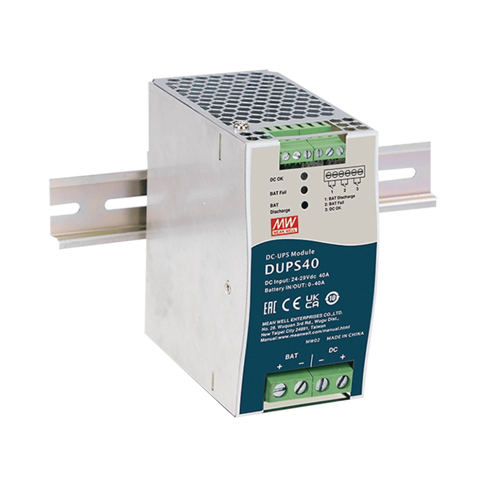 UPS PARA CD / 24VCD 40A / RIEL DIN / PARA BATERÍAS DE 4 A 135 AH