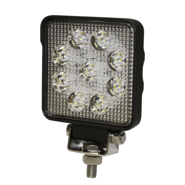 Luz de Trabajo Cuadrada Ultra Brillante, 9 led,1450 lumenes, 12-24 Vcc