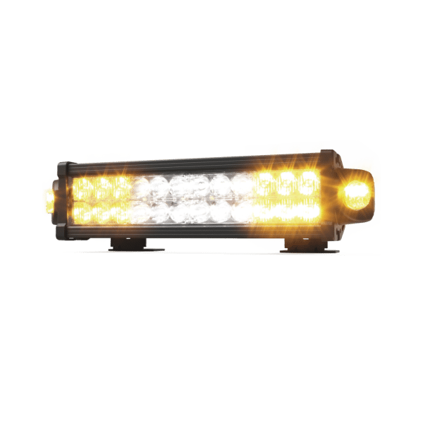 Barra LED de  trabajo, 13.6 pulgadas, doble hilera, con luces de trabajo, ambar/claro,  12-24 Vcc
