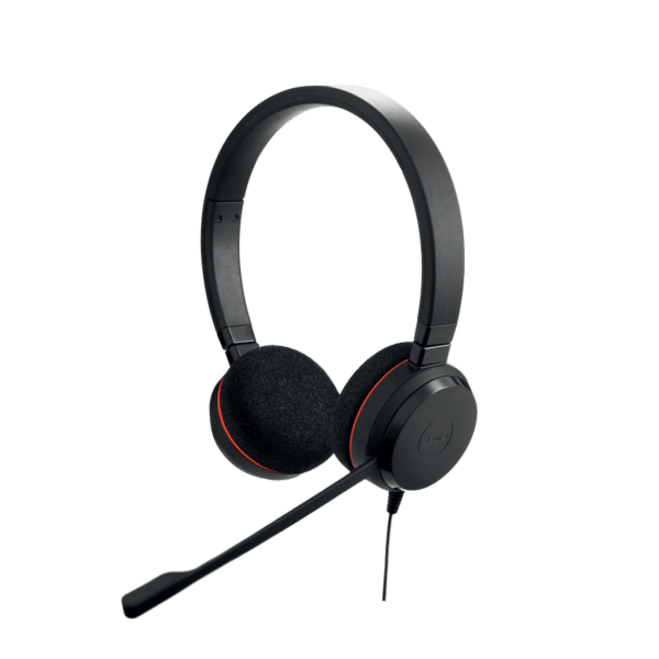 Jabra Evolve 20 Duo con conexión USB, micrófono con cancelación de ruido de última generación, configuración Plug and Play, Certificación Microsoft Teams (4999-823-109)