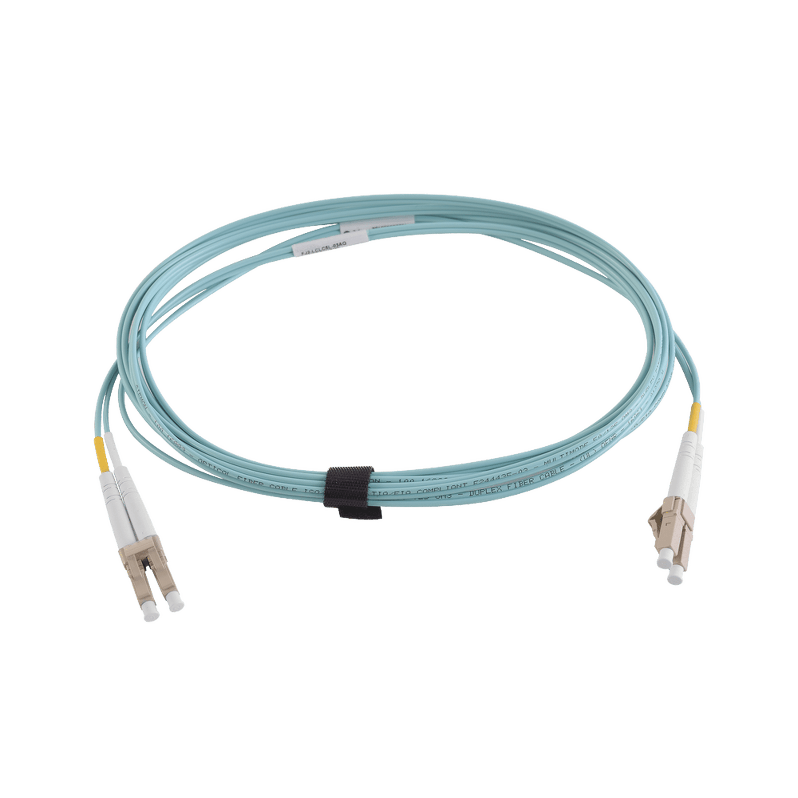 Jumper de Fibra Óptica Multimodo 50/125 XGLO OM4, LC-LC Duplex, OFNR, Color Aqua, 2 Metros