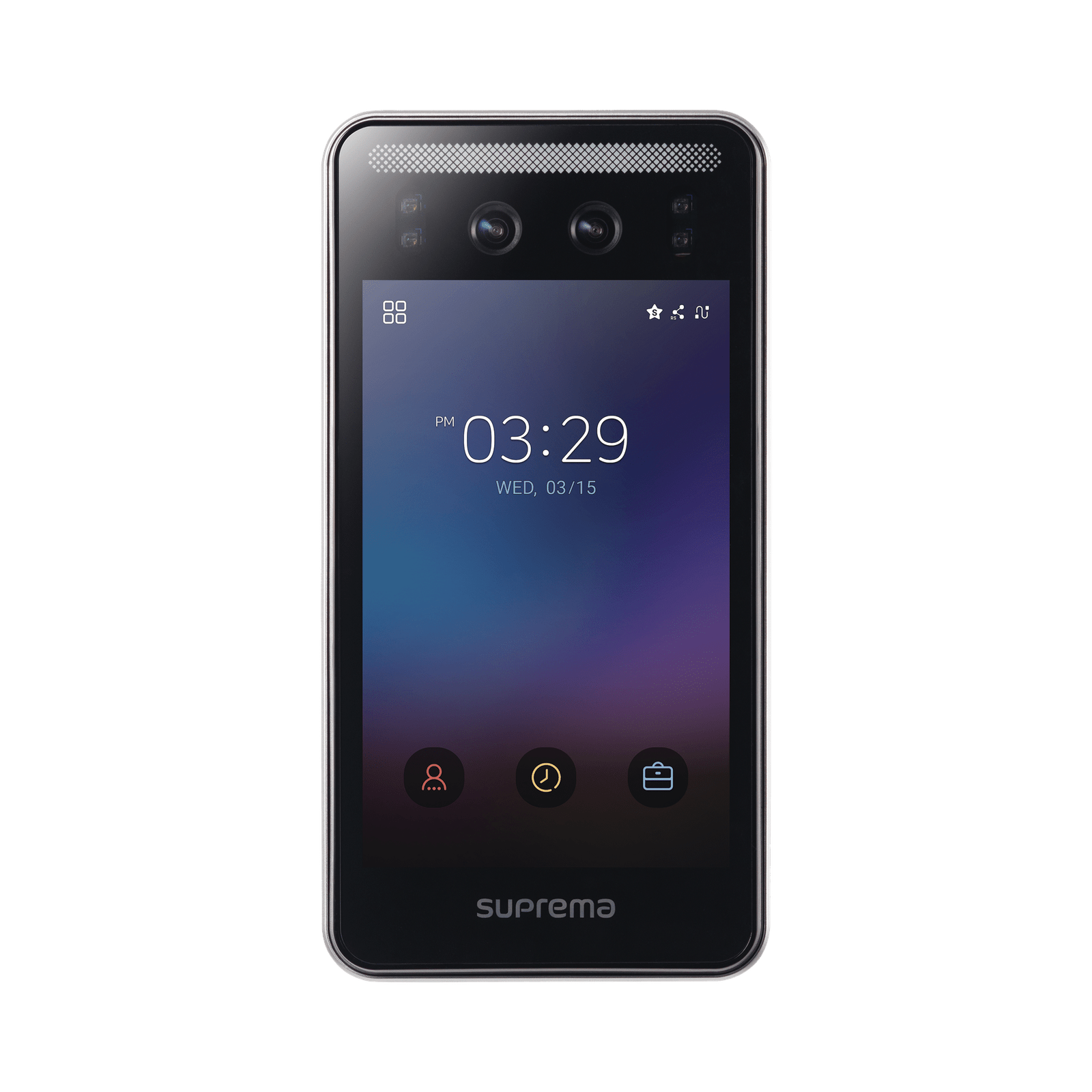 Face station F2 con detector de Cubre bocas, Lector Facial, Lector de tarjetas Móviles y lector de tarjetas RFID(125kHz EM & 13.56Mhz MIFARE) Compatible con BioStar2, Uso para Control de Acceso y Asistencia