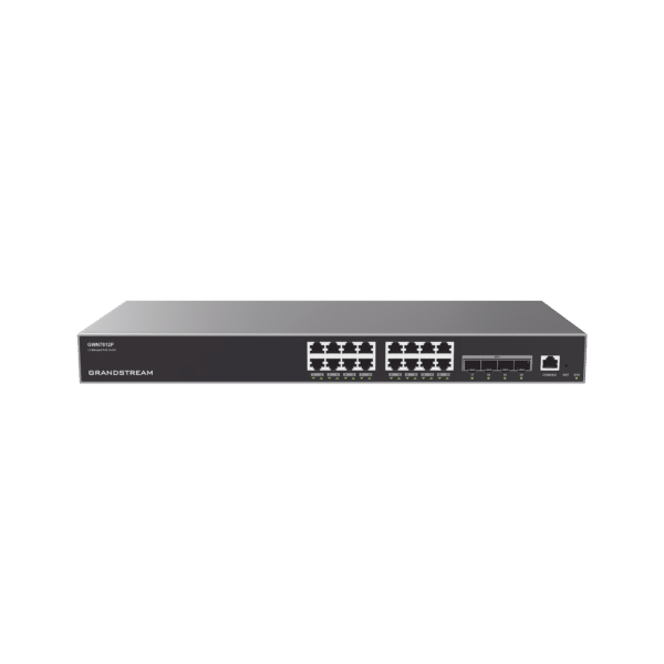 Switch Capa 3 PoE+ Administrable / 16 puertos 10/100/1000 Mbps + 4 Puertos SFP+ de 10 Gigabits / Hasta 240W / Compatible con GWN Cloud.