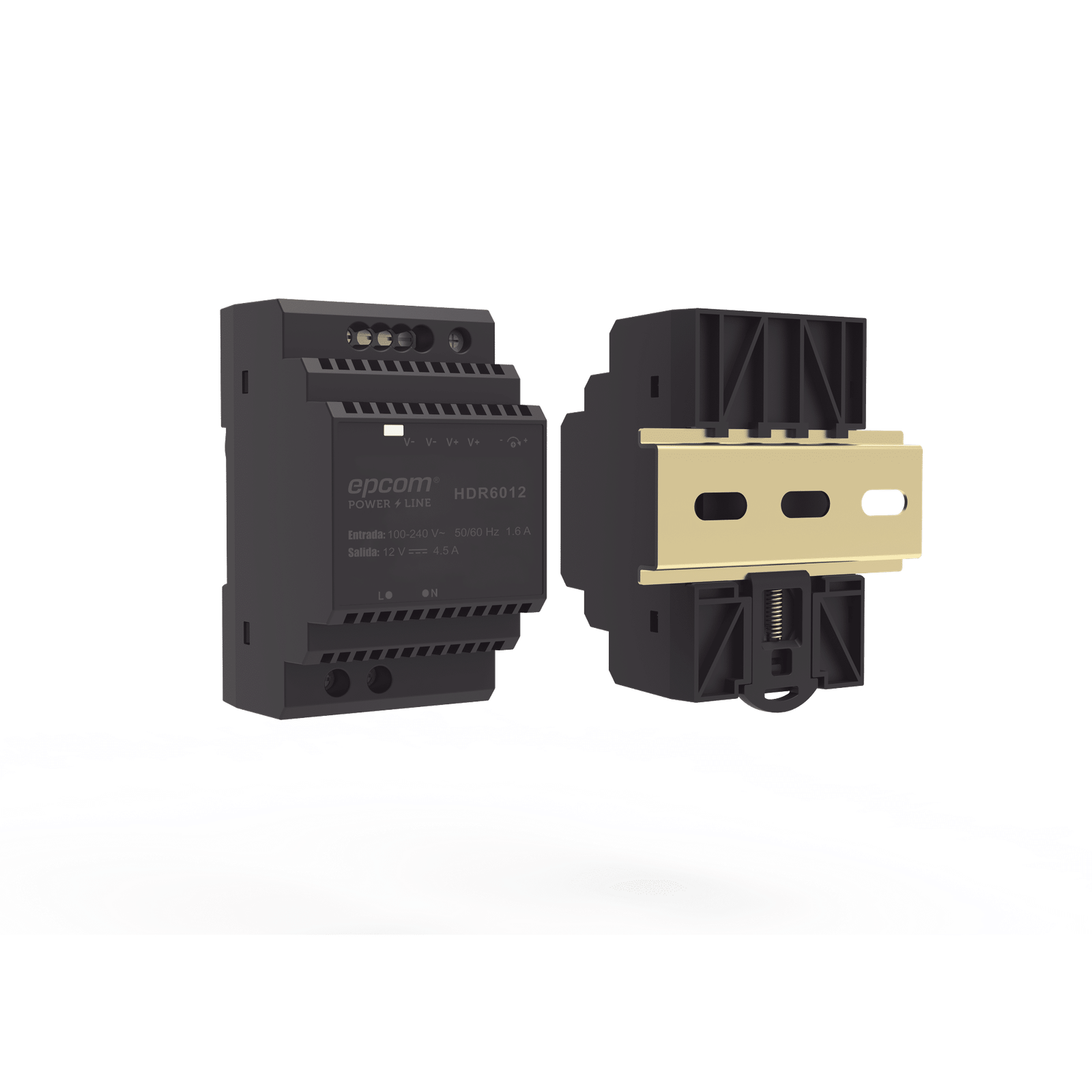 Fuente de Poder Industrial Entrada: 100-240 Vca / Salida: 15 Vcc/ 4 A/ 60 W/ Riel Din