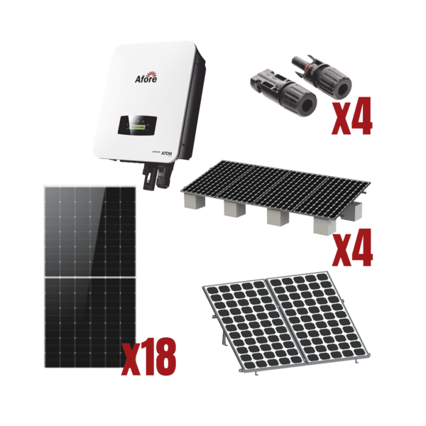 Kit Solar Interconexion  / 10kW  220Vca / Inversor AFORE / Montaje Incluido