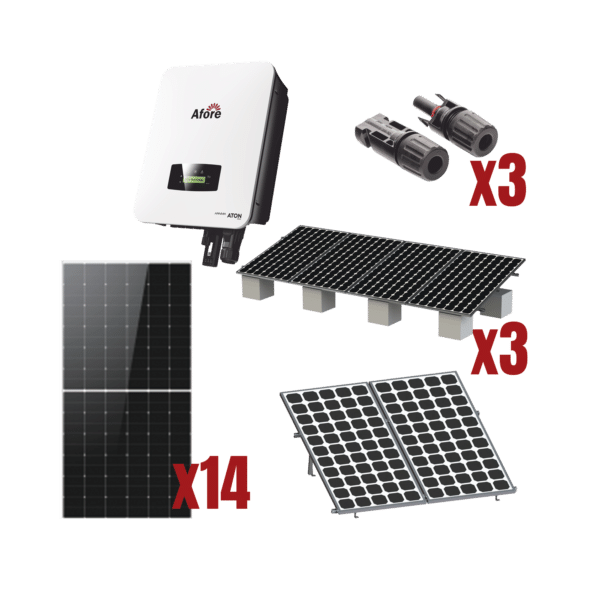 Kit Solar Interconexion  / 8kW  220Vca / Inversor AFORE / Montaje Incluido