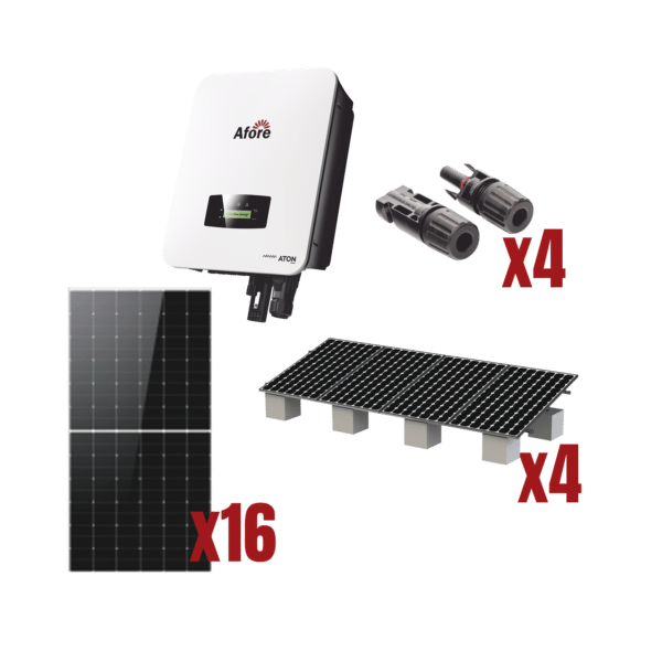 Kit Solar Interconexion  / 9kW  220Vca / Inversor AFORE / Montaje Incluido
