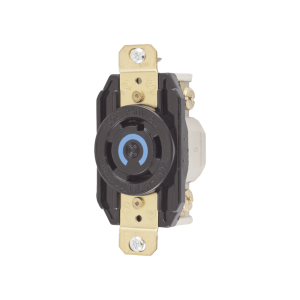 Receptáculo con Bloqueo de Media Vuelta Industrial 30 A 250 V CA / 3 Polos 4 Hilos / Nema L15-30R.