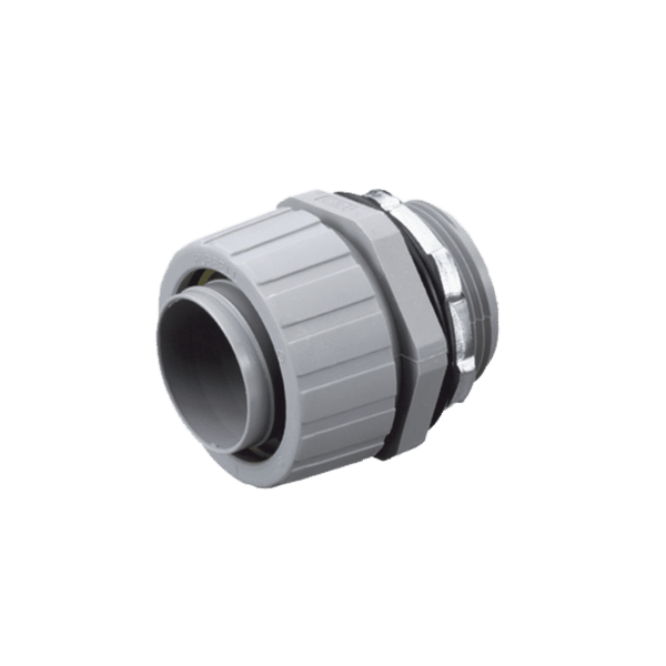 Conector Recto de Nylon de 1" para Tubería Liquidtight Polytuff.