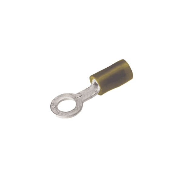 Zapata Terminal Aislada de Ojillo para Tornillo de 1/4" (6 mm) y Calibre 12-10 AWG.