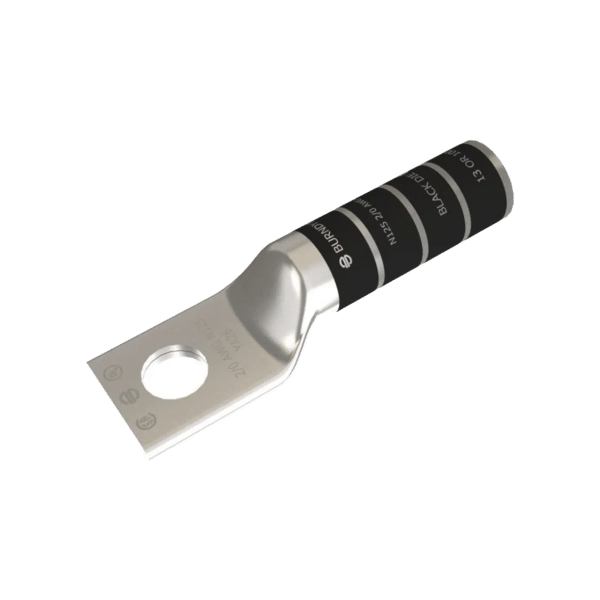Zapata Terminal de Compresión para Tornillo de 3/8" y Calibre 2/0 AWG.