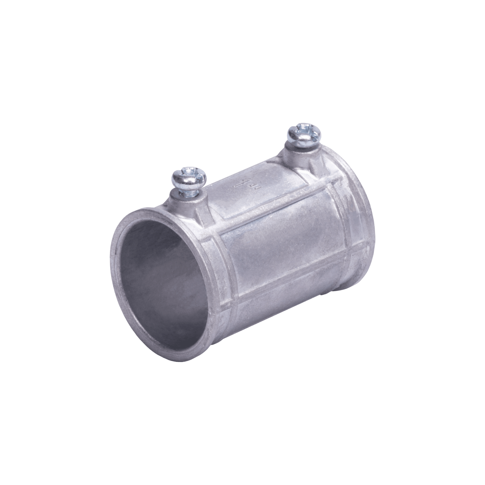 Cople 1 1/4" (32mm) con tornillo pared delgada galvanizado etiqueta verde