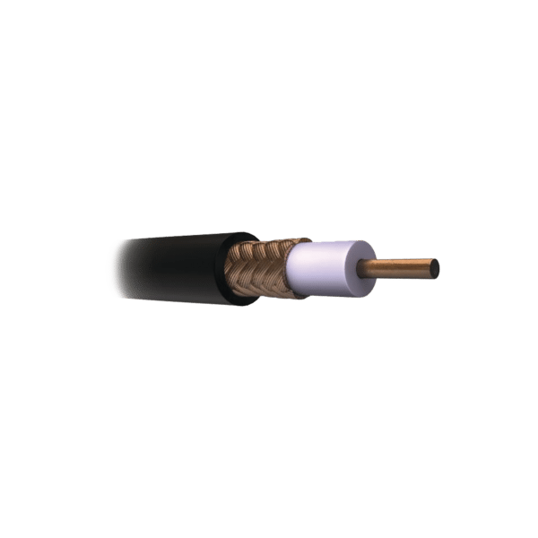 CABLE COAXIAL RG11/U, 305 MTS, BOBINA DE 305 MTS COLOR NEGRO, AWG 14 AISLAMIENTO ESPUMADO, BLINDAJE DE ALUMINIO AL 60%, APLICACION INTEMPERIE PARA VIDEO VIGILANCIA