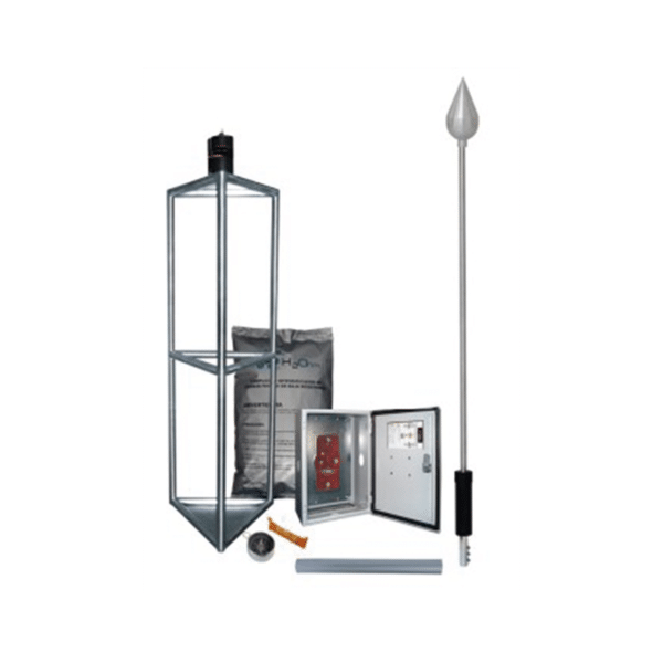 Kit de Pararrayo con Punta con Diámetro de Protección de 300 metros, fabricada en Acero Inoxidable