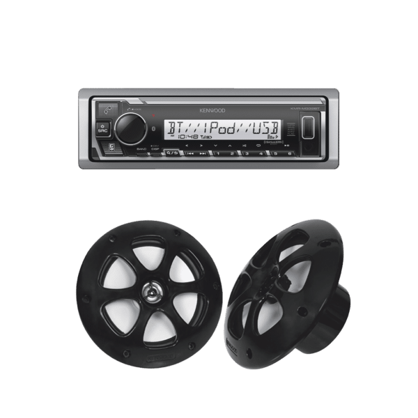 Kit de estéreo con Bluetooth KMR-M332BT | más Par de bocinas KFC-1613MRB
