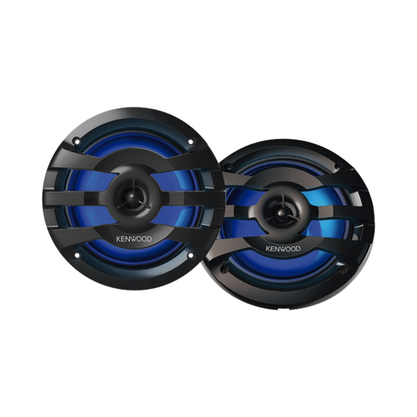 Par de altavoces fabricados en grado marinos en rejilla color negro de 6.5" con iluminación led,  potencia máxima de 260 W