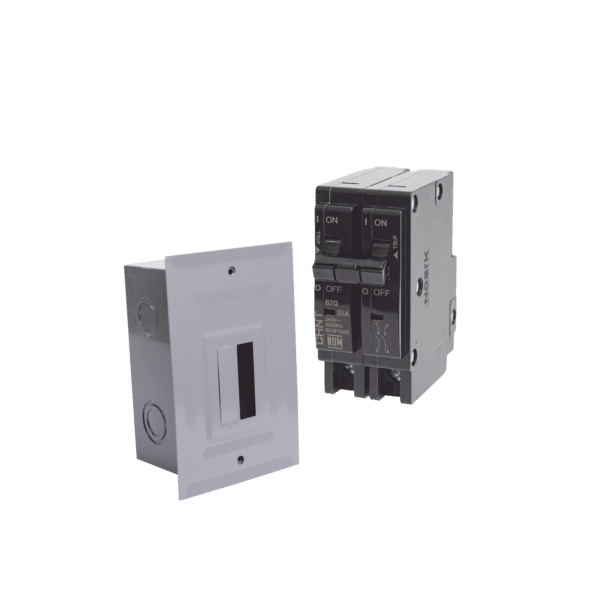 Kit Centro de Carga para empotrar con 1 Interruptor Térmico de 2 Polos, 30Amp 120/240Vca 10kA.