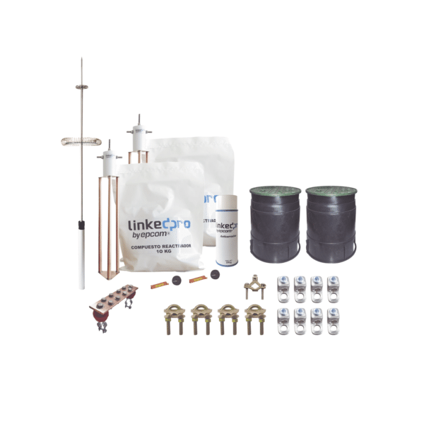 Kit Pararrayo  LINKEDPRO con Accesorios de Instalación en Torre de Hasta 30 m de Altura.