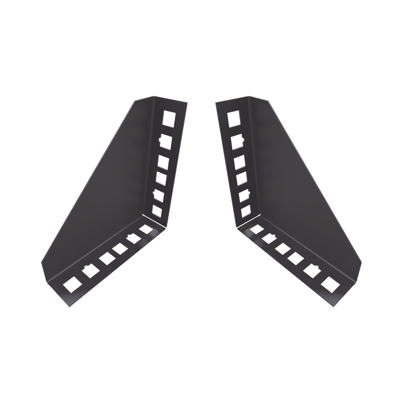 Par de Sujetadores para Instalación de Equipo Rackeable en Placa o Pared (hasta 2U), Puede soportar 10 Kg