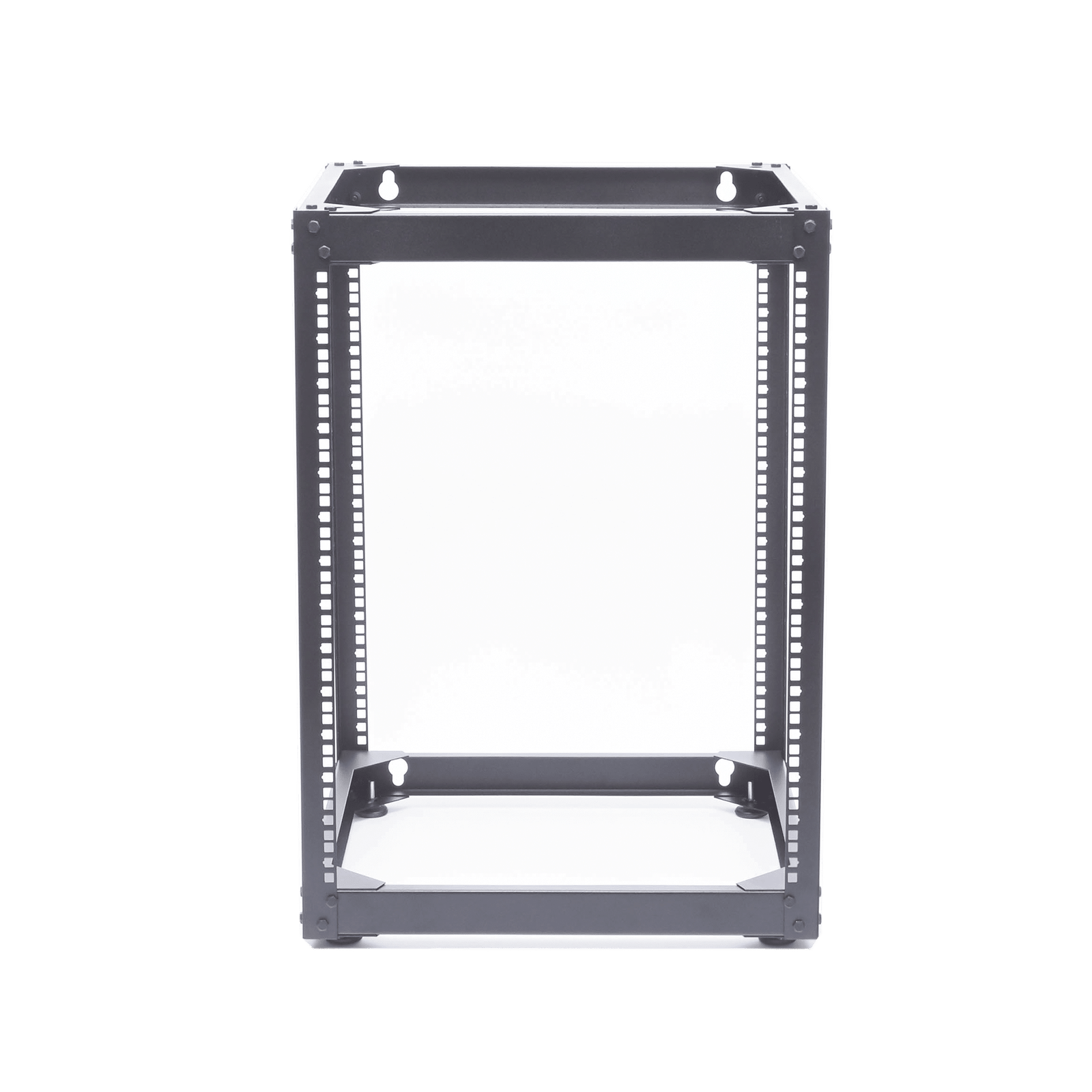 Rack Abierto de 4 Postes Instalación Pared o Piso de 14 Unidades, Ideal para Equipo de Audio!